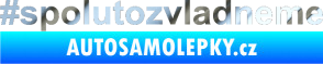 Samolepka #spolutozvladneme chrom fólie stříbrná zrcadlová
