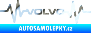 Samolepka Srdeční tep 020 volvo chrom fólie stříbrná zrcadlová