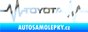 Samolepka Srdeční tep 022 toyota chrom fólie stříbrná zrcadlová