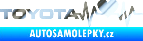 Samolepka Srdeční tep 023 levá toyota chrom fólie stříbrná zrcadlová