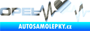 Samolepka Srdeční tep 028 levá Opel chrom fólie stříbrná zrcadlová