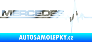 Samolepka Srdeční tep 035 levá mercedes chrom fólie stříbrná zrcadlová