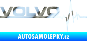 Samolepka Srdeční tep 037 levá Volvo chrom fólie stříbrná zrcadlová