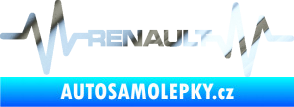 Samolepka Srdeční tep 042 Renault chrom fólie stříbrná zrcadlová