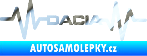 Samolepka Srdeční tep 044 levá Dacia chrom fólie stříbrná zrcadlová