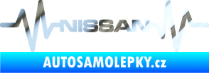 Samolepka Srdeční tep 051 Nissan chrom fólie stříbrná zrcadlová