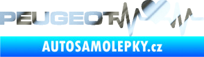 Samolepka Srdeční tep 052 levá Peugeot chrom fólie stříbrná zrcadlová