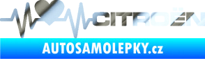Samolepka Srdeční tep 056 pravá Citroen chrom fólie stříbrná zrcadlová