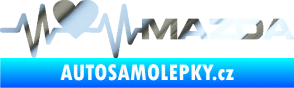 Samolepka Srdeční tep 058 pravá Mazda chrom fólie stříbrná zrcadlová