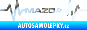Samolepka Srdeční tep 059 Mazda chrom fólie stříbrná zrcadlová