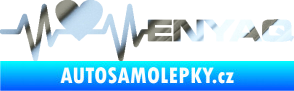 Samolepka Srdeční tep 062 pravá Enyaq chrom fólie stříbrná zrcadlová