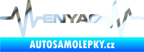 Samolepka Srdeční tep 063 Enyaq chrom fólie stříbrná zrcadlová