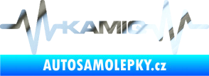 Samolepka Srdeční tep 067 Kamiq chrom fólie stříbrná zrcadlová