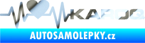 Samolepka Srdeční tep 068 pravá Karoq chrom fólie stříbrná zrcadlová