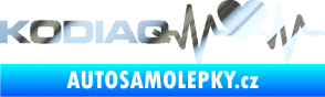 Samolepka Srdeční tep 070 levá Kodiaq chrom fólie stříbrná zrcadlová