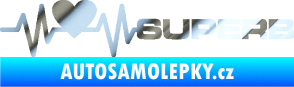 Samolepka Srdeční tep 072 pravá Superb chrom fólie stříbrná zrcadlová