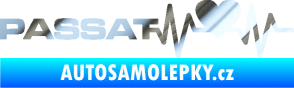 Samolepka Srdeční tep 077 levá Volkswagen Passat chrom fólie stříbrná zrcadlová