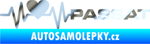 Samolepka Srdeční tep 077 pravá Volkswagen Passat chrom fólie stříbrná zrcadlová