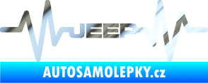 Samolepka Srdeční tep 081 Jeep chrom fólie stříbrná zrcadlová