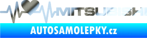 Samolepka Srdeční tep 082 pravá Mitsubishi chrom fólie stříbrná zrcadlová