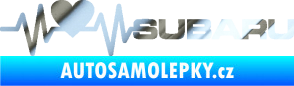 Samolepka Srdeční tep 086 pravá Subaru chrom fólie stříbrná zrcadlová