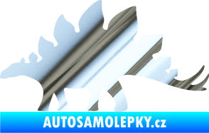 Samolepka Stegosaurus 001 levá chrom fólie stříbrná zrcadlová