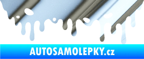 Samolepka Stékající skvrna 006 pravá chrom fólie stříbrná zrcadlová