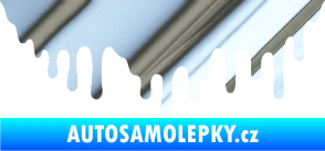 Samolepka Stékající skvrna 007 pravá chrom fólie stříbrná zrcadlová