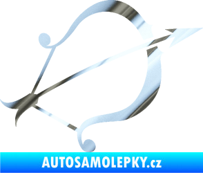 Samolepka Střelec 002 pravá chrom fólie stříbrná zrcadlová