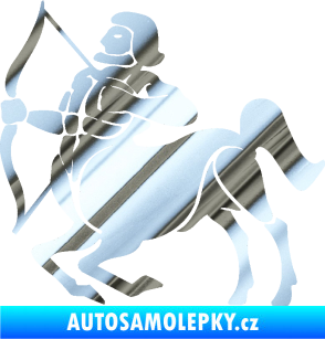 Samolepka Střelec 004 levá chrom fólie stříbrná zrcadlová