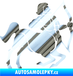 Samolepka Střelec 004 pravá chrom fólie stříbrná zrcadlová