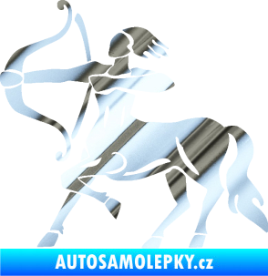 Samolepka Střelec 005 levá chrom fólie stříbrná zrcadlová