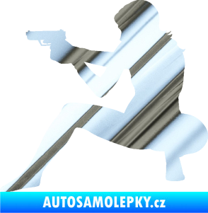 Samolepka Střelkyně 003 levá chrom fólie stříbrná zrcadlová