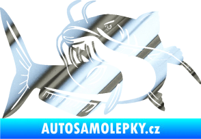 Samolepka Sumec 001 levá chrom fólie stříbrná zrcadlová