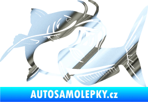 Samolepka Sumec 001 pravá chrom fólie stříbrná zrcadlová