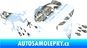 Samolepka Sumec 005 pravá se žábou chrom fólie stříbrná zrcadlová