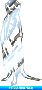 Samolepka Surikata 001 levá chrom fólie stříbrná zrcadlová