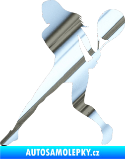 Samolepka Tenistka 002 levá chrom fólie stříbrná zrcadlová