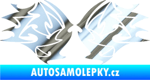 Samolepka Tetování 205 chrom fólie stříbrná zrcadlová