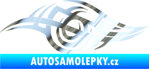 Samolepka Tetování 208 levá chrom fólie stříbrná zrcadlová