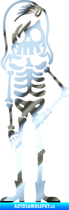 Samolepka The Bone Family Slečna chrom fólie stříbrná zrcadlová