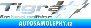 Samolepka Tigra limited edition pravá chrom fólie stříbrná zrcadlová