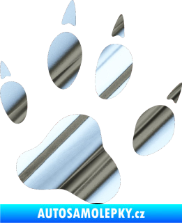 Samolepka Tlapka 004 pravá chrom fólie stříbrná zrcadlová