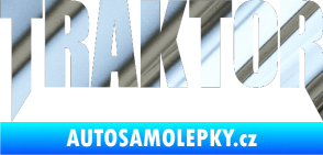 Samolepka Traktor - music chrom fólie stříbrná zrcadlová