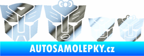 Samolepka Transformers 001 rodinka v autě chrom fólie stříbrná zrcadlová