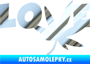 Samolepka Travka 005 love chrom fólie stříbrná zrcadlová