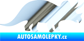 Samolepka Triceratops 001 pravá chrom fólie stříbrná zrcadlová