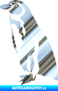 Samolepka Tučňák 001 levá chrom fólie stříbrná zrcadlová