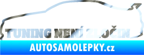 Samolepka Tuning není zločin 001 chrom fólie stříbrná zrcadlová