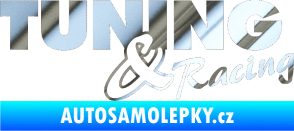 Samolepka Tuning racing 001 chrom fólie stříbrná zrcadlová